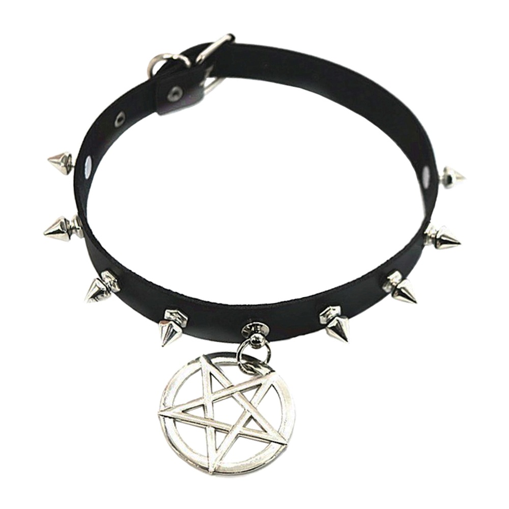 Zac's Alter Ego - Spikes and Pentagram foulard - Noir